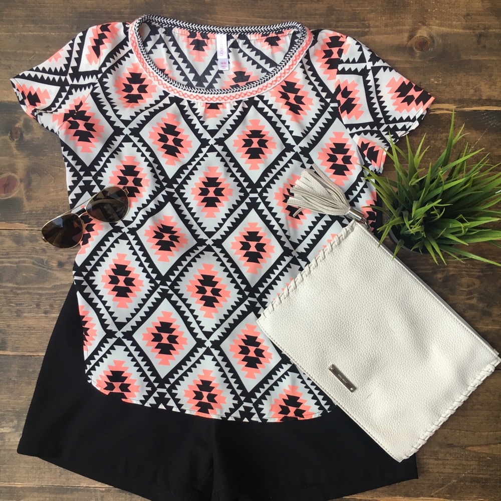 Fun print blouse
